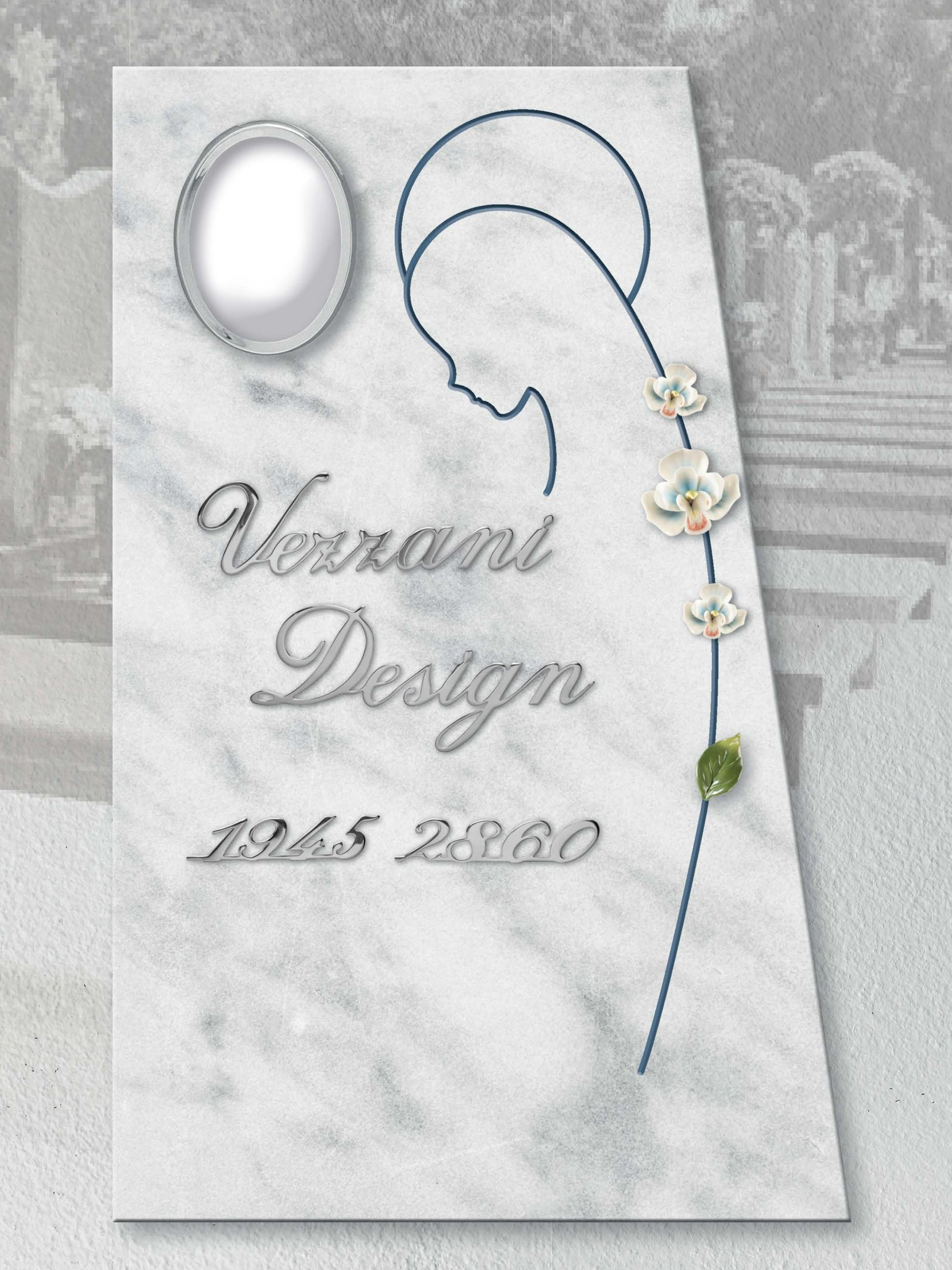 Lapide con incisione personalizzata vezzani design 5