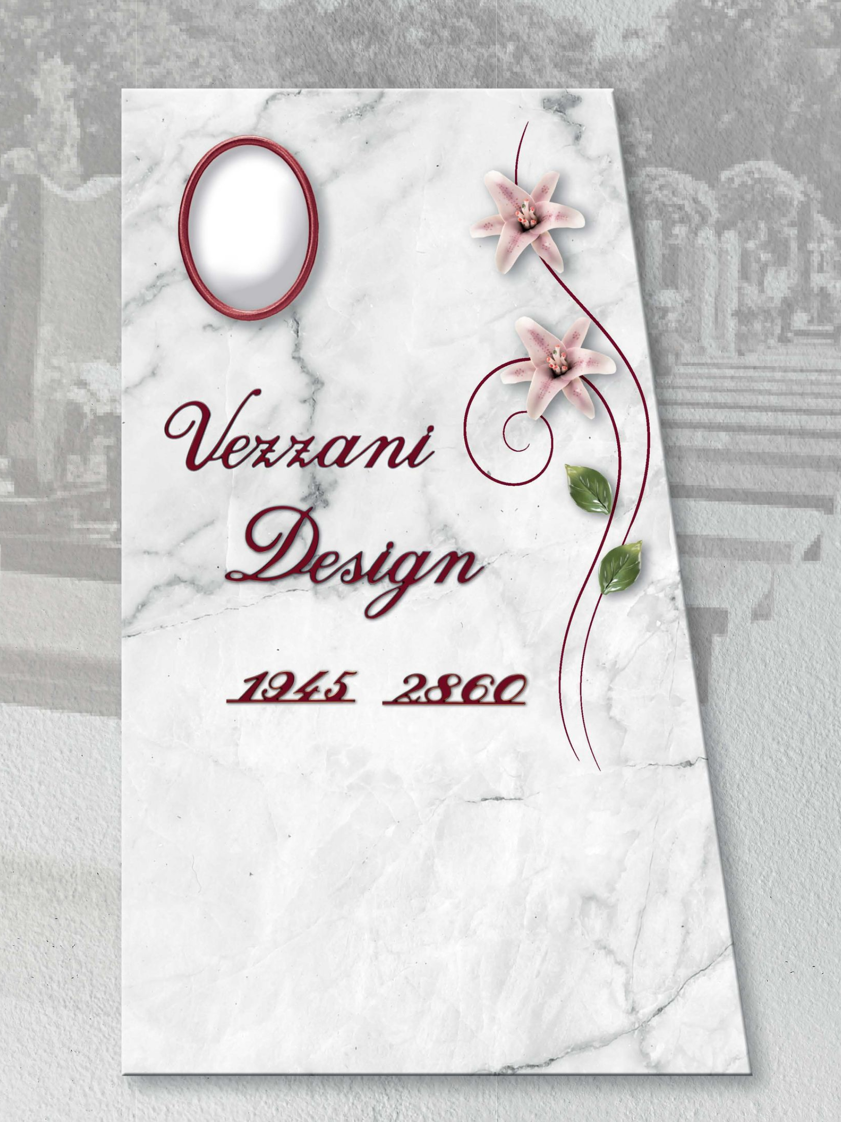 Lapide con incisione personalizzata vezzani design 8