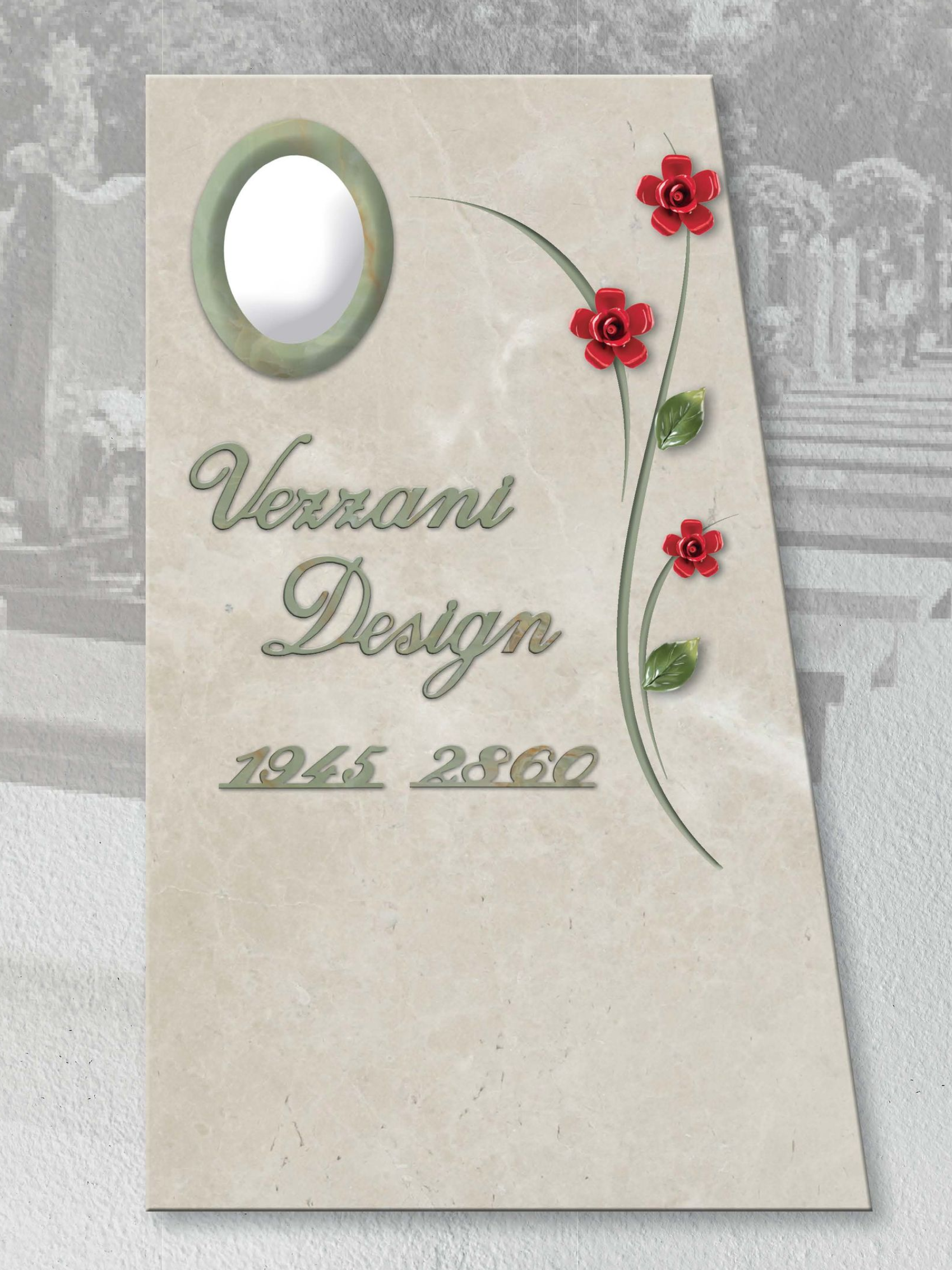 Lapide con incisione personalizzata vezzani design 9