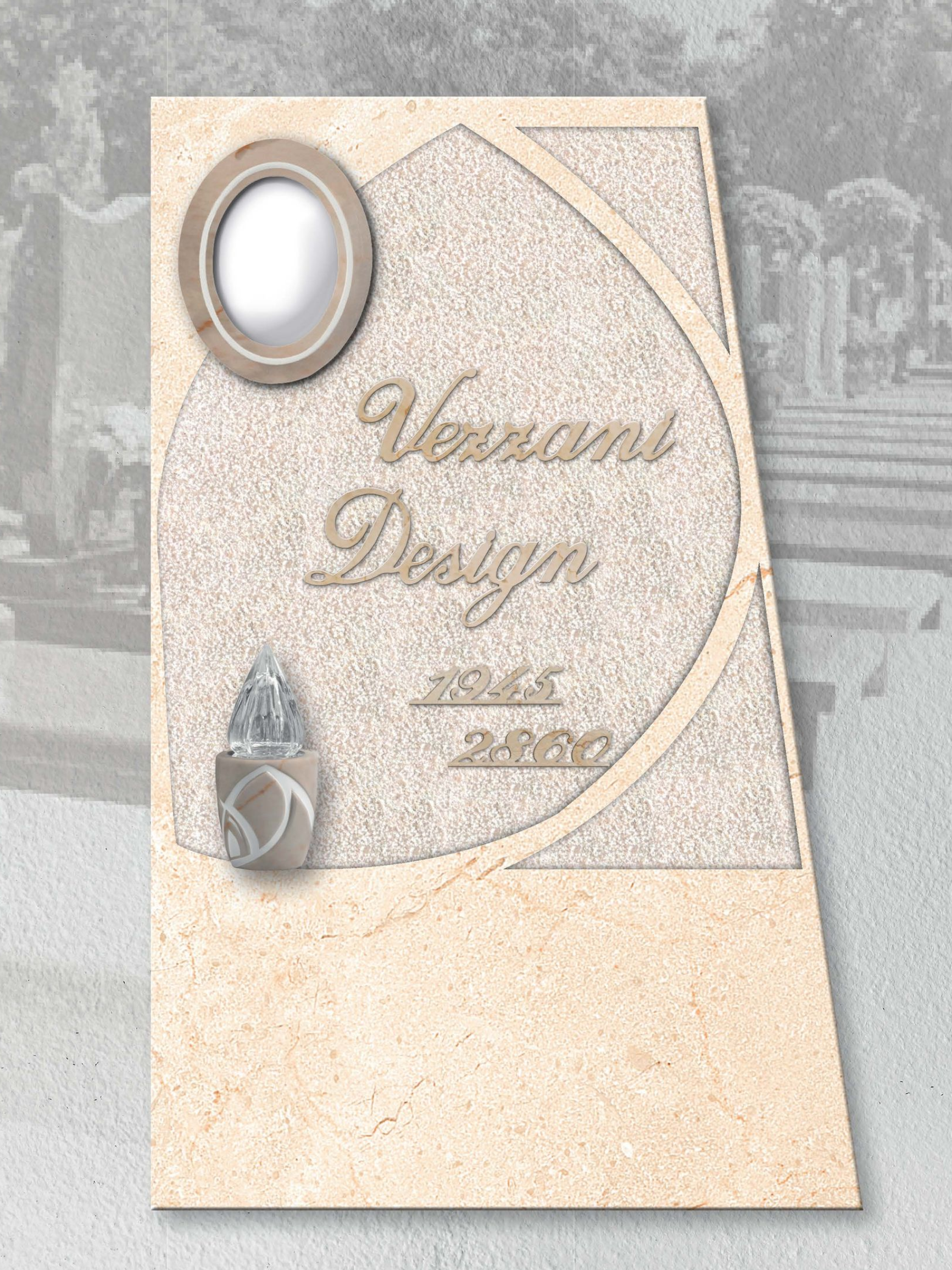 Lapide con incisione personalizzata vezzani design 21