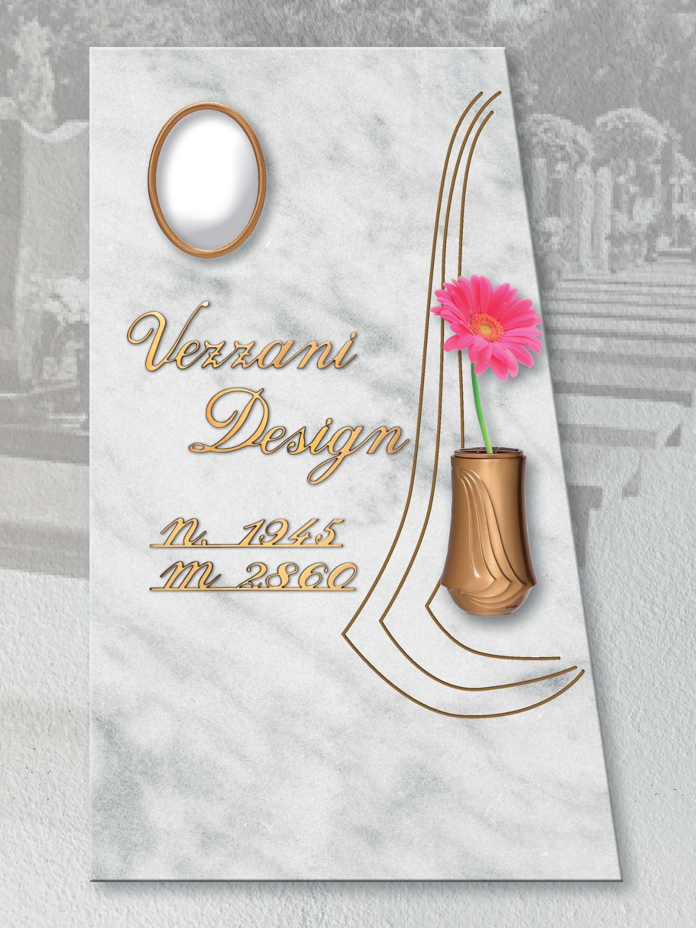 Lapide con incisione personalizzata vezzani design 22