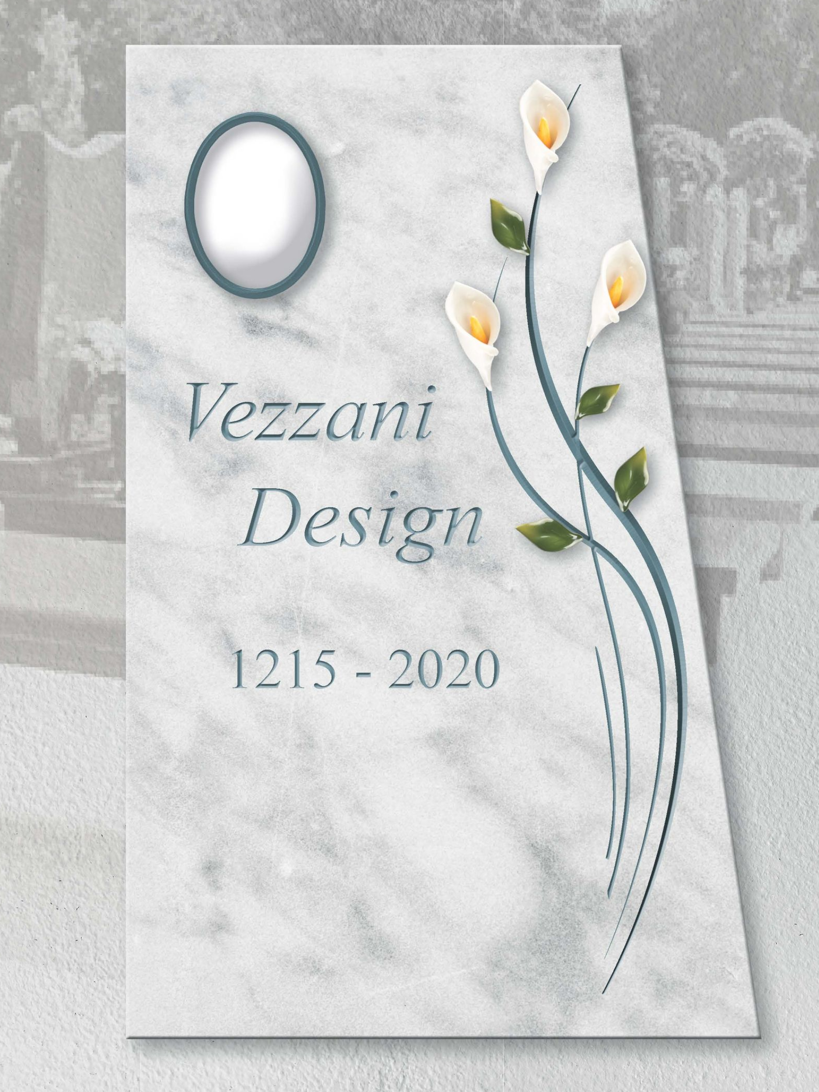 Lapide con incisione personalizzata vezzani design 4