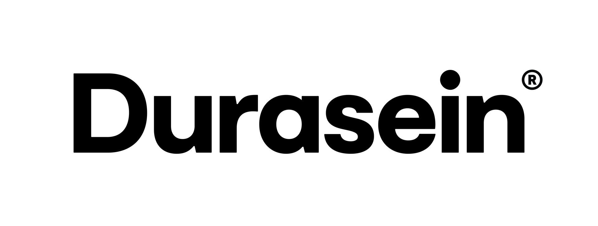 A black and white logo for durasein on a white background.