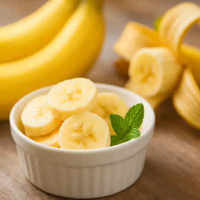 Pot bananenjam met het etiket 