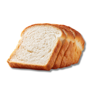 Sliced loaf of white bread on a plain background