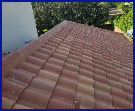 A roof with a lot of tiles on it