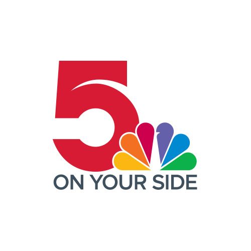 WXYZ 5 On Your Side logo with red number 5 and multicolor NBC peacock above gray text