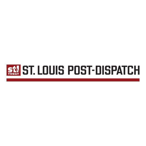 St. Louis Post-Dispatch logo in black and red with a red underline on a white background
