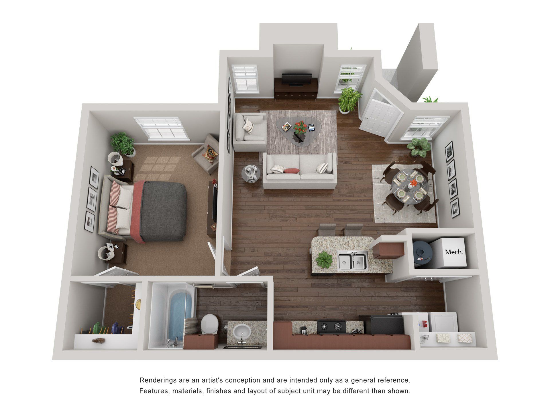 Floor plan 1 Bedroom 1 Bathroom 2