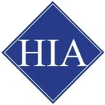 Blue diamond logo with white letters “HIA”
