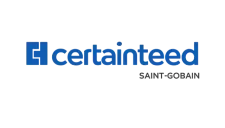 CertainTeed Saint-Gobain logo in blue text with blue icon on white background