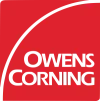 Owens Corning logo on a red background