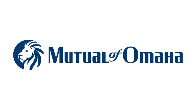 Mutual of Omaha logo with blue lion icon and company name on white background