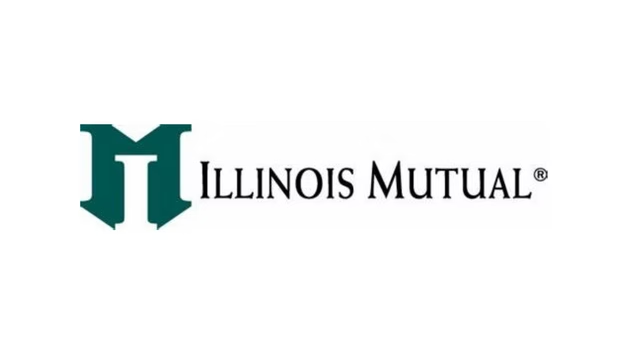 Illinois Mutual logo with a teal monogram and black text on a white background