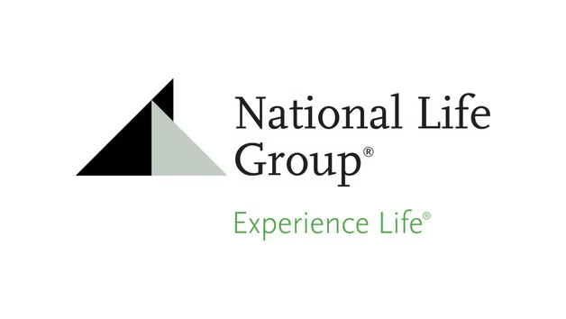 National Life Group logo with black triangle icon and green “Experience Life” tagline