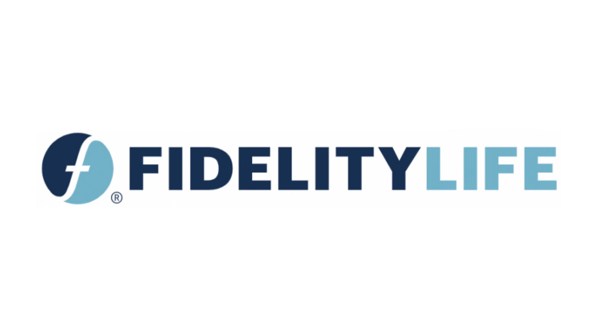 Fidelity Life logo in blue and light blue on a white background