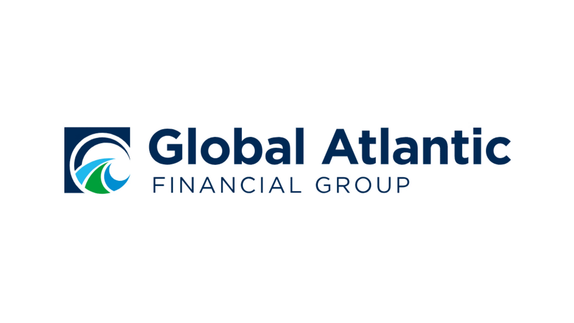Global Atlantic Financial Group logo in blue and green on white background