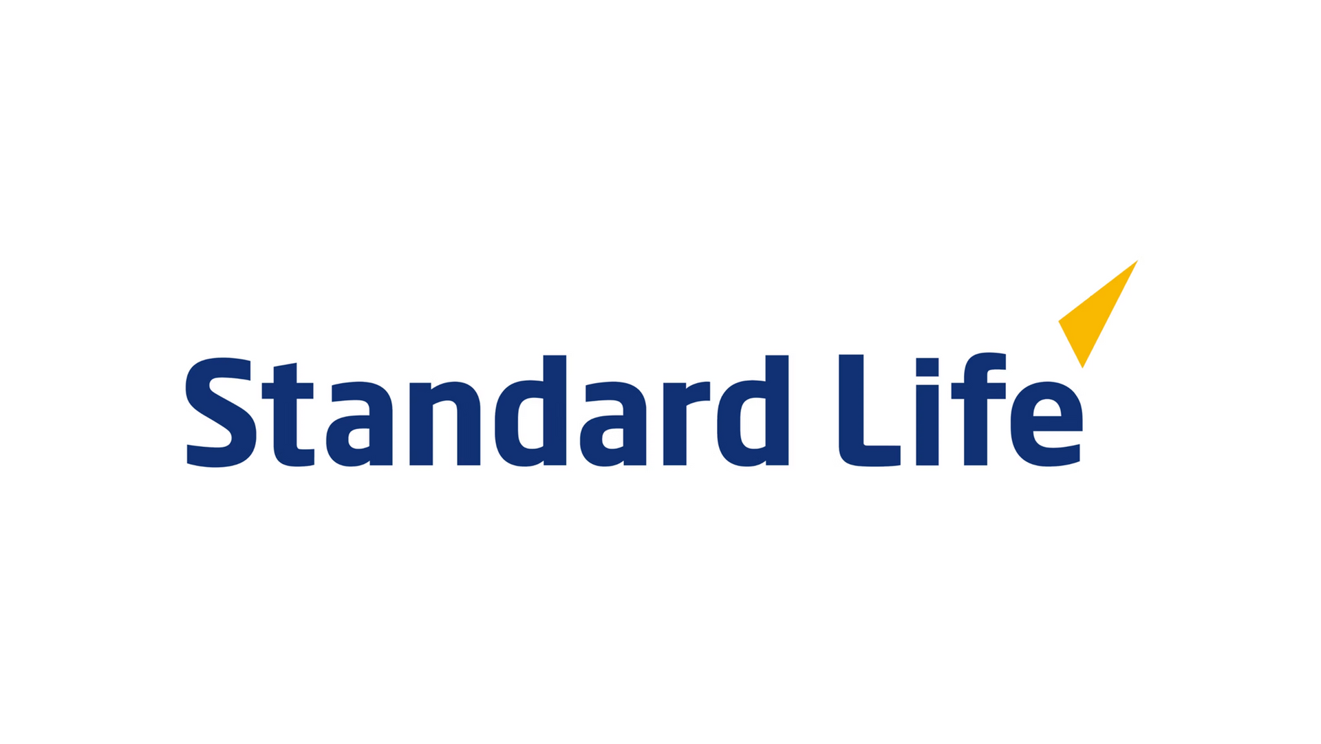 Standard Life logo in blue text with a yellow triangular mark above the I