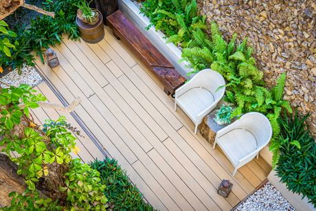 New wooden plank deck in Yorba Linda CA
