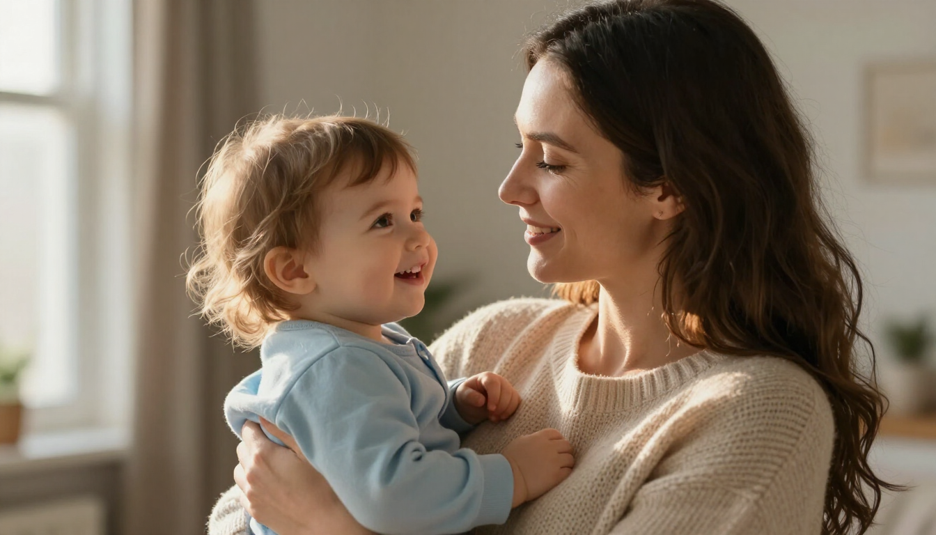 A mother and child sharing a hopeful moment