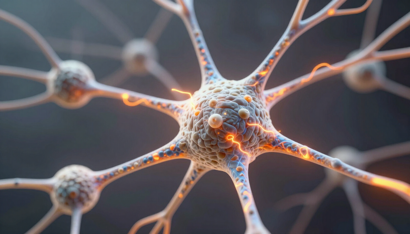 Neural signaling illustration