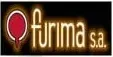 Logotipo de Firuma SA con un icono de bombilla roja sobre fondo negro.