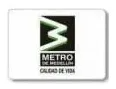 Logotipo de Metro con un emblema negro y verde y el texto “METRO” y “CALIDAD DE VIDA” debajo.