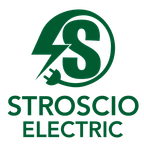 Stroscio Electric Inc. logo with a lightning bolt in a circle