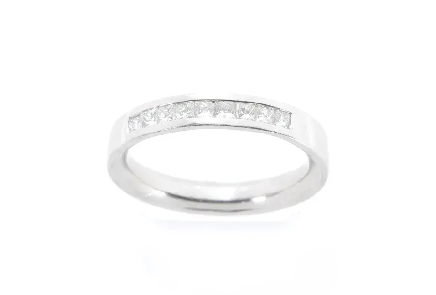 Platinum .55ctw SI Diamond Wedding Band Ring Size 10.75