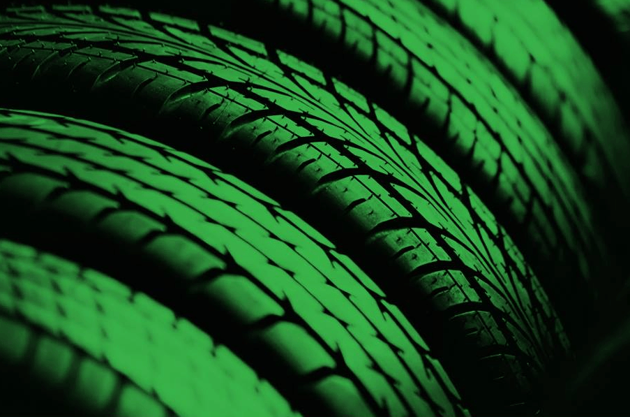 A Close Up of a Stack of Green Tires — Rite Price Tyres In Berkeley Vale, NSW