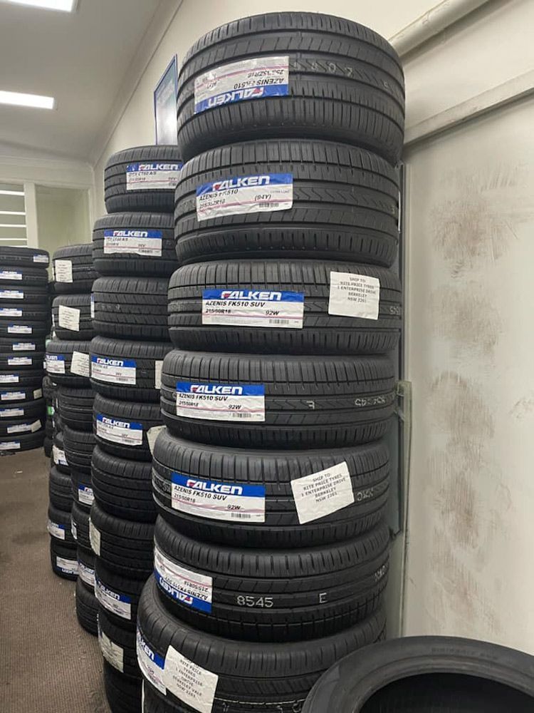 Stack of New Tires Inside a Room — Rite Price Tyres In Berkeley Vale, NSW