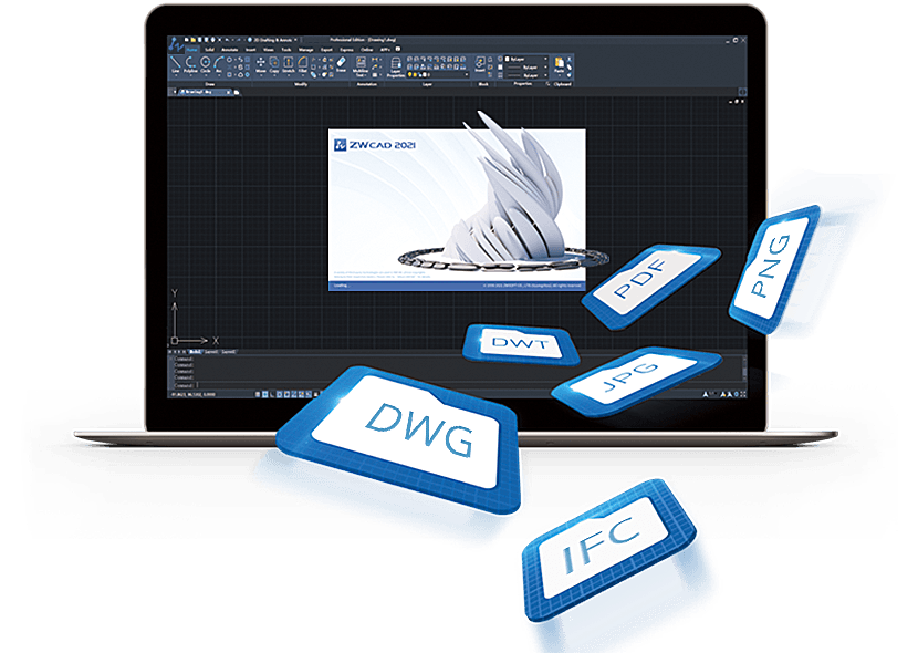 ZWCAD software able to open multiple format