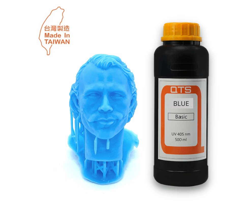 Blue color 3d printer head with fine details