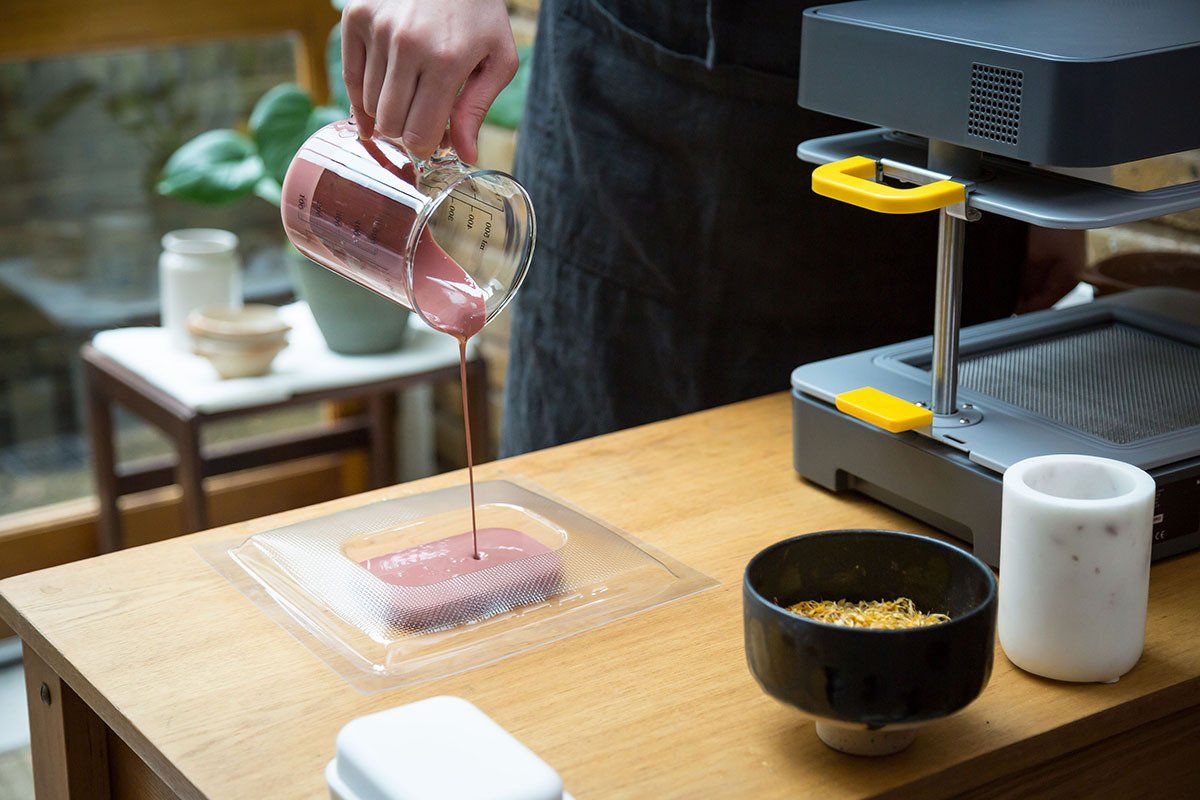 A chef making a cast custom mold