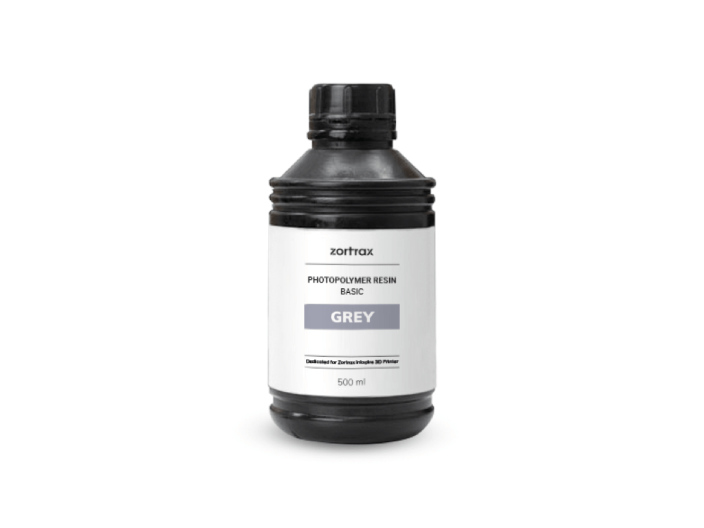 Zortrax basic grey color resin bottle