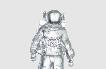 Transparent Astronaut printed out by Zortrax Resin Tough Clear