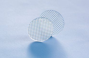 Transparent clear lens display on table
