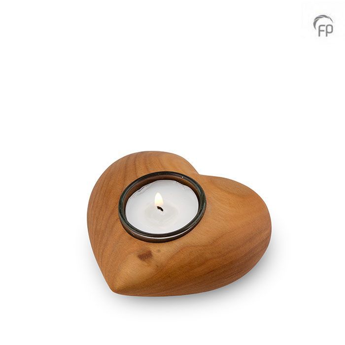 Houten kaarshouder