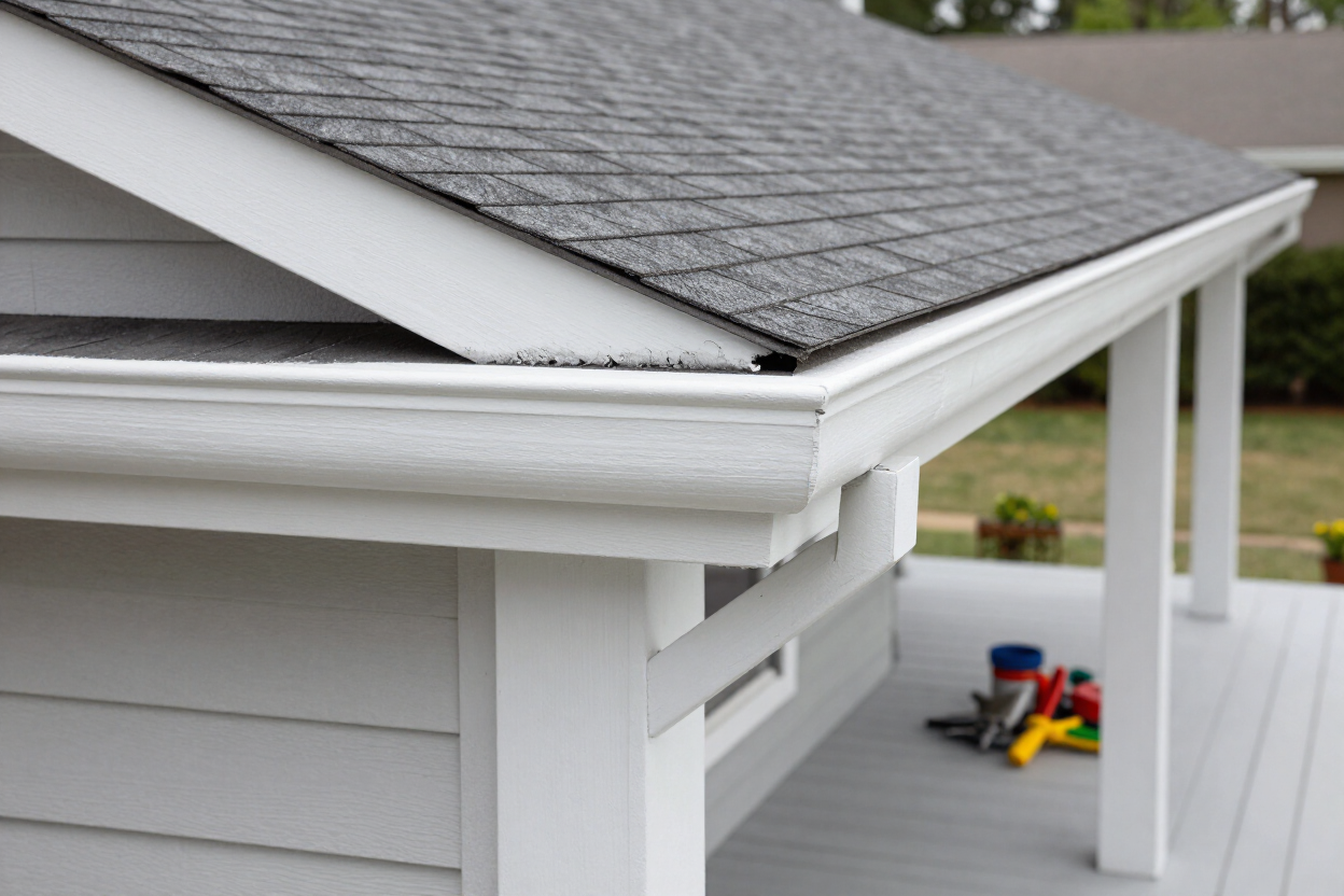 Well-maintained home exterior details