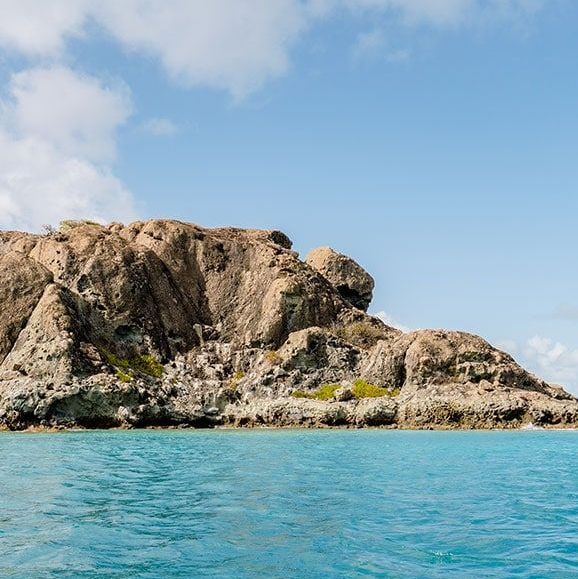 Creole rock, in front of Grand-Case near Saint Martin