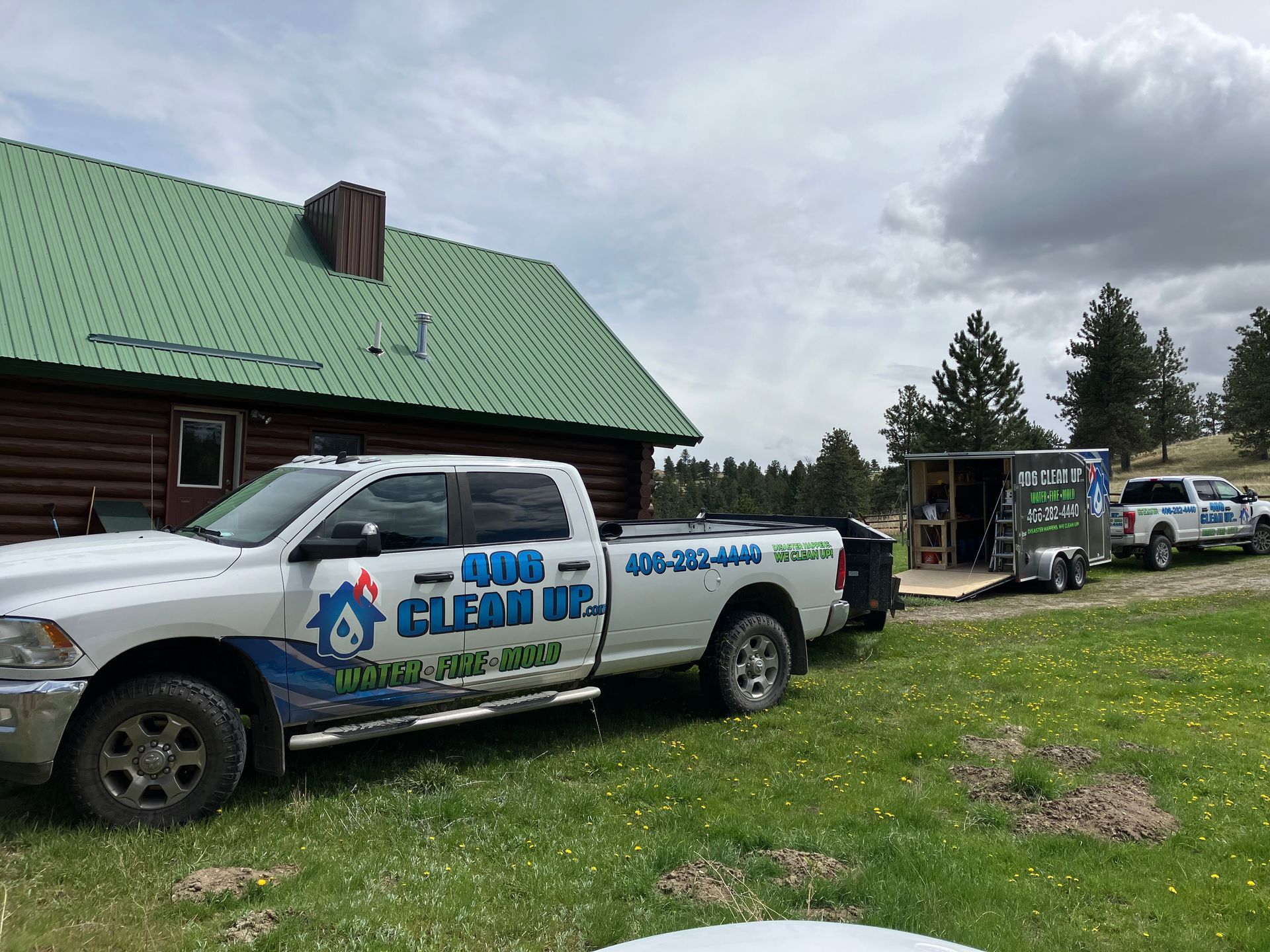 406 Cleanup.com helping with Fire, Mold, 