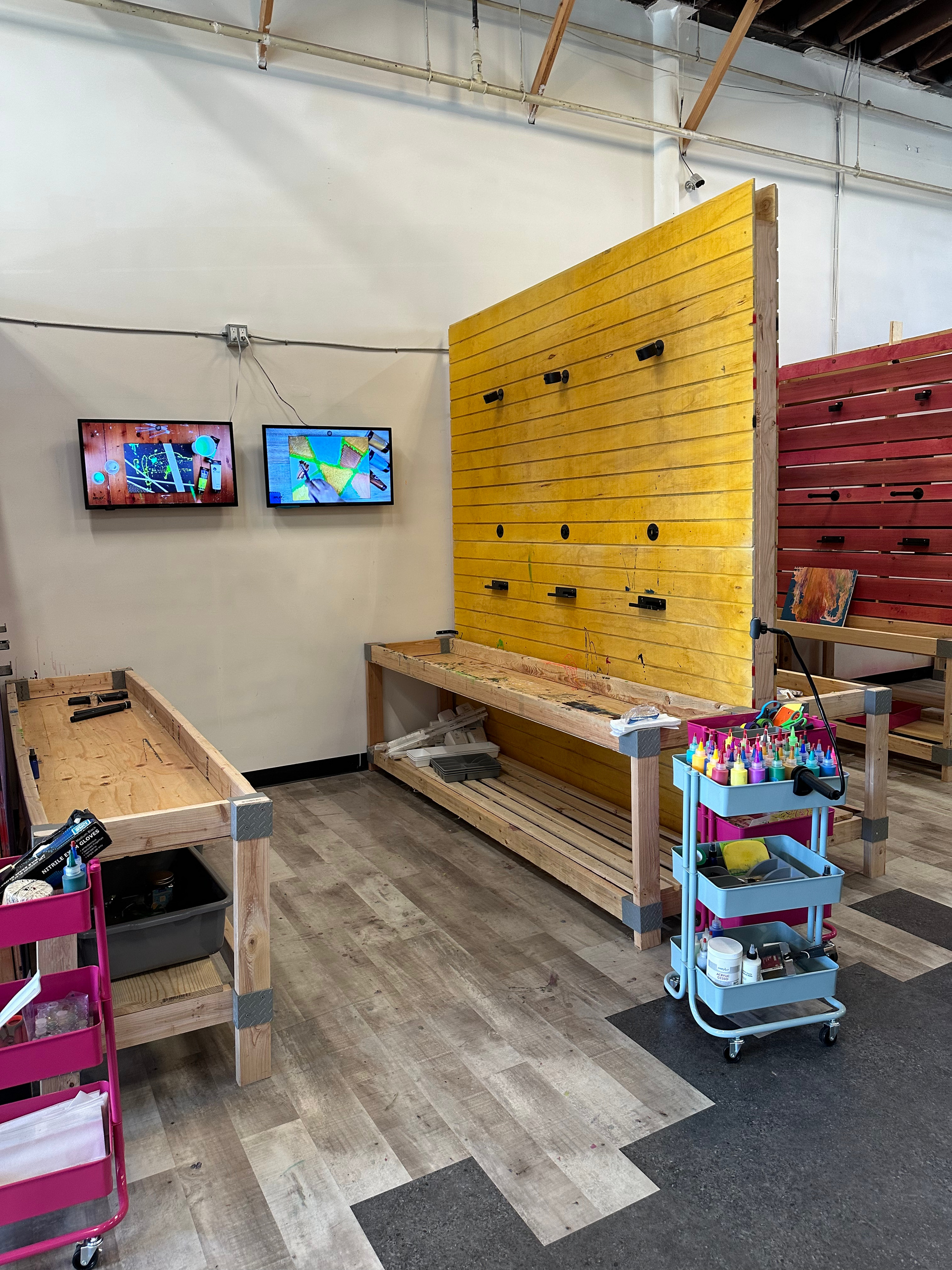 Splatter painting studio in South Pasadena