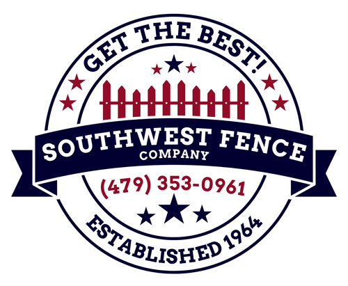 A logo for southwest fence co. is shown on a white background.