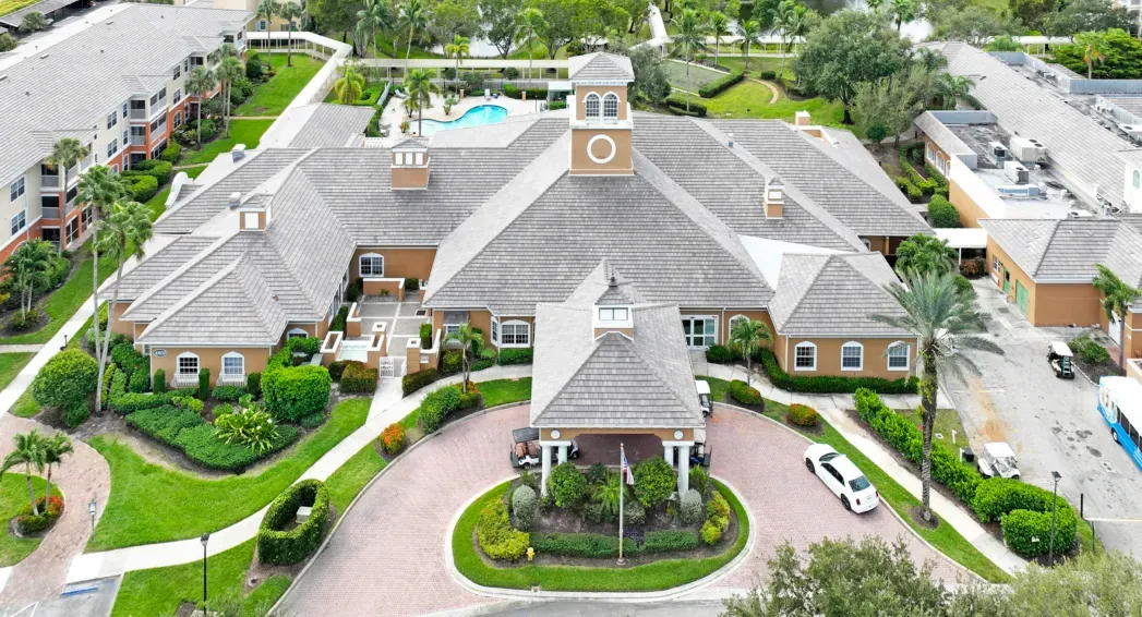 Aston Gardens retirement community tile roof replacement project in Naples, Florida