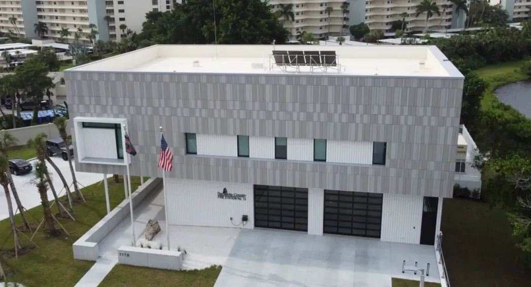 Single-ply membrane roof replacement at Sarasota County Fire Station 13