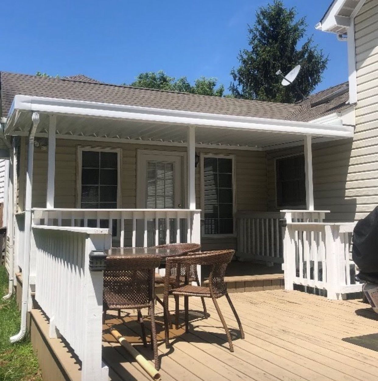Deck Awning Installation in Maryland. Beautiful work done by Continental Home Insulators and Awnings