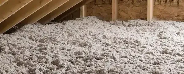 There is a lot of insulation in the attic of a house in mryland