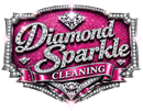 A diamond sparkle cleaning service logo with a diamond in the middle