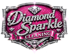 A diamond sparkle cleaning service logo with a diamond in the middle