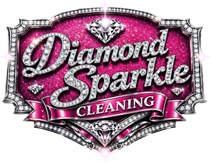 A diamond sparkle cleaning service logo with a diamond in the middle